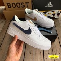 (Full box) Giày thể thao sneaker Air Force 1 Low Removable Swoosh Pack White Vachetta Tan < : :)) . new :