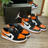 [Full box+móc khóa] giày Jodan 1 cam đen cao thấp cao cấp '