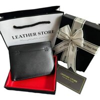 [Full Box Quà Tặng] Ví Nam Khắc Tên Theo Yêu Cầu Da Bò Tặng Hộp Nơ Túi Thiệp Quà Người Yêu Hoặc Bố