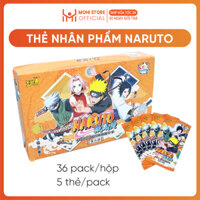 (FULL BOX) Thẻ nhân phẩm anime, pack thẻ Naruto (36 Pack 1 hộp - 1 Pack có 5 thẻ )