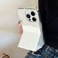 Full Da Lật Gấp Đứng Đứng Ốp Lưng Điện Thoại iPhone 16 15 Pro Max 14 13 12 11 Sáng Tạo Giá Đỡ Bảo Vệ Mềm Ốp Lưng