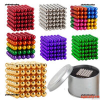 [FULL HỘP] Bộ Bi Nam Cham Xếp Hình BuckyBalls Rainbow 5mm 6 màu 216 viên Hộp Nhôm