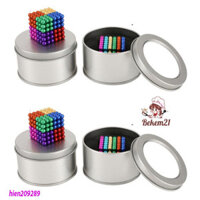 (FULL HỘP) Bộ nam châm hút từ Bucky Balls 216 viên nhiều màu bi nam châm tròn barkybar