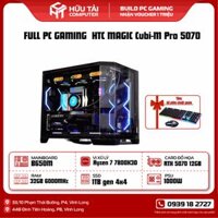 FULL PC GAMING  HTC MAGIC Cubi-M Pro RTX5070i (B650M ,Ryzen 7 7800X3D, RAM 32GB, SSD 1TB, PSU 1000W, RTX 5070 12GB)