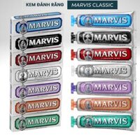 Full series Kem đánh răng Marvis Fluoride Toothpaste Cao Cấp Italy 85ml - Hàng chính hãng - Aquatic Mint 85ml
