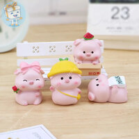 Full Set 4 Mô Hình Heo Mini Nhỏ Nhắn Xinh Xắn Siêu Cute , Trang Trí Bàn Làm Việc HEO NHỎ DOU DOU