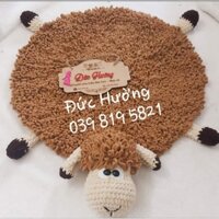 Full sét phụ kiện móc thảm cừu bằng len nhung đũa ( bông sữa)
