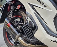 Full set Pô Akrapovic carbon chính hãng độ cho xe SH