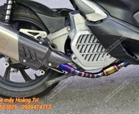 Full set pô độ cho xe PCX - Pô Akrapovic R1F cổ titan