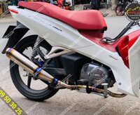 Full set Pô titanium HTR cho xe Dream, Wave, Future