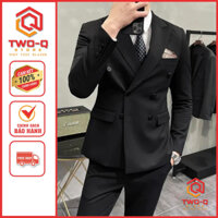 [Full Size] Bộ Vest Nam Body 6 Cúc Màu Đen kiểu Hàn Quốc đơn giản phong cách Hàn Quốc