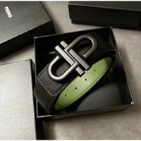 fullbox dây nịt đục lỗ nam pedr0 1m2, bản rộng 3.5cm xanh lá túi giấy