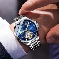 (Fullbox) Đồng hồ nam Veadons lộ cơ Automatic - Đồng hồ cơ nam tự động với bầu trời sao sang trọng