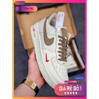 (FULLBOX + FREESHIP) Giày thể thao Air Force 1 Low White Brown Trắng Nâu dành cho nam nữ năng động, bền đẹp