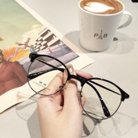 [Fullbox] GỌNG KÍNH CẬN NỮ 2736 GỌNG NỬA BẦU KIM LOẠI NHỰA DẺO ĐEO GIẢ CẬN