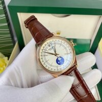 fullbox hãng - đồng hồ nam Rolex Cellini Moonphase 39mm máy cơ nhật bản - dây da cá sấu