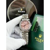 (Fullbox) hãng - đồng hồ nữ Rolex Datejust 32mm máy cơ nhật bản, viền đá CZ - dây thép không gỉ sang trọng