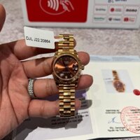 (Fullbox) hãng - đồng hồ nữ Rolex Datejust 32mm máy cơ Cal 2836 Thuỵ Sĩ, bọc vàng 18 full kiểm định doji