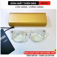 (Fullbox) Kính thời trang lọc sáng antiblue +400UV KT024WTB100 dùng làm việc máy tính, thời trang nam nữ chống bụi