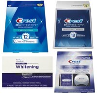 [Fullbox] Miếng dán trắng răng Crest 3D White Mỹ (Professional, 1 Hour, Supreme, Bộ đèn Crest)