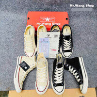 Fullbox,Bill Kèm Tất, Lọ tẩy trắng Giày Converse 1970s nam nữ cao cổ thấp cổ, Đen và Trắng 36-43