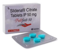 Fullfeel 50 (Sildenafil Citrate 50mg) hộp 1 vỉ x 4 viên-Thuốc điều trị rối loạn cương dương