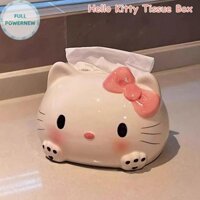 Fullpowernew Kawaii Hello Kitty Hộp Khăn Giấy Anime Sanrio KT Cat Trang Trí Máy Tính Để Bàn Cô Gái Trái Tim Giấy Ngăn Kéo Quà Tặng vn