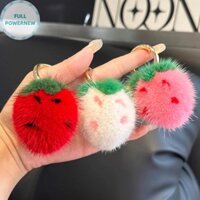 Fullpowernew Mini Dễ Thương Dâu Chồn Lông Chồn Móc Chìa Khóa Bóng Sang Trọng Đồ Chơi Túi Nữ Quyến Rũ Đồ Trang Trí Móc Khóa Xe Hơi Trượng Điện Thoại Di Động Mặt Dây Chuyền vn