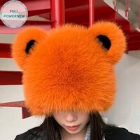 Fullpowernew Mới Lông Tơ Nữ Giả Cáo Lông er Mũ Chống Gió Mũ Nga Mũ Mùa Đông Nữ Ấm Bảo Vệ Tai Tuyết Mũ Trượt Tuyết vn