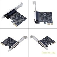 Fun Cổng song song DB25 25Pin PCIE Riser Card Máy in LPT sang PCI-E cho Express Conver