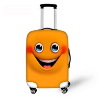Fun Smile Face 3D Print Travel Luggage Cover Protective Suitcase Covers Dust-proof Washable Case Fits Yellow 29-32 31inch