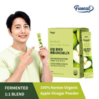 [FUNEAT] Giấm táo thật Kombucha 5g x 30 Que bột / Nước uống giấm táo Hàn Quốc có chứa lợi khuẩn và không đường