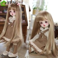Fung BJD SD Búp Bê Tóc, Tóc Xoăn Thủ Công BJD Búp Bê Tóc Giả, Tùy Chọn DIY Nhiều Màu Nhiệt Độ Cao Sợi BJD Tóc Giả Phụ Kiện Búp Bê BJD
