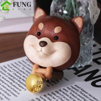 Fung Chuông cửa chó dễ thương, Chuông gió bằng gỗ hoạt hình Chuông cửa, Động vật trang trí sáng tạo Chủ đề nhập cảnh Nhắc nhở chuông cửa Trang trí nhà