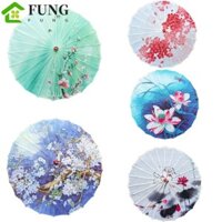 Fung Ô Giấy Dầu, Ô Lụa Trung Quốc Handmade Vintage, Treo Trang Trí Bền Đẹp Tay Cầm Gỗ Nhảy Dù Cô Gái