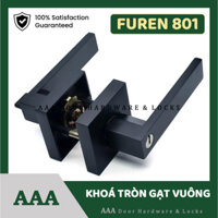 [Furen 801] KHOÁ TRÒN TAY GẠT HỢP KIM ỐP VUÔNG Furen 801 - Khoá tròn gạt thay thế được khoá tay nắm tròn