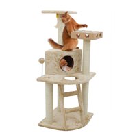 Furhaven Pet - Tiger Tough Tall Cat Tree Entertainment Playground Furniture for Cats & Kittens - Multiple Styles & Colors