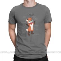 Fursuit Giải Phẫu Nam Áo Thun Cáo Bố Sáng Tạo Áo Thun Nữ Tay Ngắn Cổ Tròn Thun Cotton 100% 6XL Quần Áo