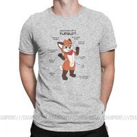 Fursuit Giải Phẫu Nam Áo Thun Cáo Bố Sáng Tạo Áo Thun Nữ Tay Ngắn Cổ Tròn Thun Cotton 100% 6XL Quần Áo