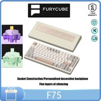 Furycube F75 Bàn phím cơ không dây ba chế độ Cấu trúc đệm nhôm tùy chỉnh hoàn thiện RGB