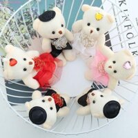 Fusionflash 12 Cái / túi Bó Hoa Gấu Mini, Búp Bê Sang Trọng Tự Làm Gấu Đồ Chơi Bọt Sang Trọng, Bó Hoa Anime Hoạt Hình 11cm Sang Trọng Động Vật Hoạt Hình Bó Hoa Búp Bê Cô Gái Quà Tặng Sinh Nhật