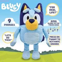 Fusionflash Bluey Talking Plush, Vocalizable Sing Dog Doll Bingo Dog Music Hình, Bluey and Kawaii Thú Nhồi Bông Hoạt Hình Bluey Và Bingo Đồ Chơi Trẻ Em Sang Trọng