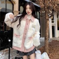 FUTHREE áo khoác dù áo khoác bomber cozy chic casual High-quality WJK23C08RM 51Z231219