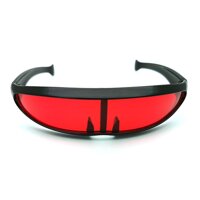 Futuristic Narrow Sunglasses Color Lens Party Monolens Punk Cosplay Robotic Shield