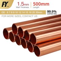 Fuyi Ống đồng 1,5mm độ dày tường dài 500mm Ống ống đồng thẳng chất lượng cao 5 6 7 8 9 10 11 12 13 14 15 16 18 19 20 25 30mm đường kính mô hình thanh cắt dụng cụ DIY
