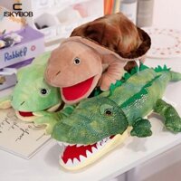 Fuzou Con rối tay sang trọng, Con rối tay động vật nhồi bông thằn lằn rắn, Con rùa mô phỏng sáng tạo Salamander Ếch cá sấu kể chuyện rối bé trai và bé gái