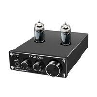 FX-AUDIO TUBE-03MKII BT Tube Preamplifier Headphone Pre Amplifier BT Receiver HiFi BT 5.0 Tube AUX Bass Treble - Black - EU Plug