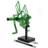 FXCNC CNC Billet Motorcycle Adjustable Rearset Foot Pegs Rear Set Footrests Compatible with Kawasaki Ninja ZX6R ZX636 ZX-6R 636 2009 2010 2011 2012...