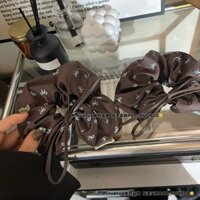 FXDAZI Dây buộc tóc dễ thương với nếp gấp, phong cách vintage, nơ, scrunchie lớn, dây buộc tóc, đuôi ngựa thấp