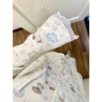 FXDAZI Đồ ngủ đáng yêu Đồ Ngủ Ren hình con chó con Kem De nhung Bộ đồ mặc nhà thiếu nữ xinh đẹp giữ ấm lót nhung dày dặn mùa thu đông cho nữ mặc ngoài